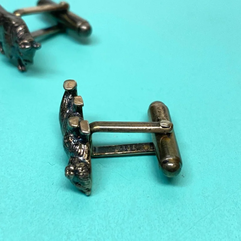 Tiffany & Co. Sterling Silver Bull Bear Cufflinks