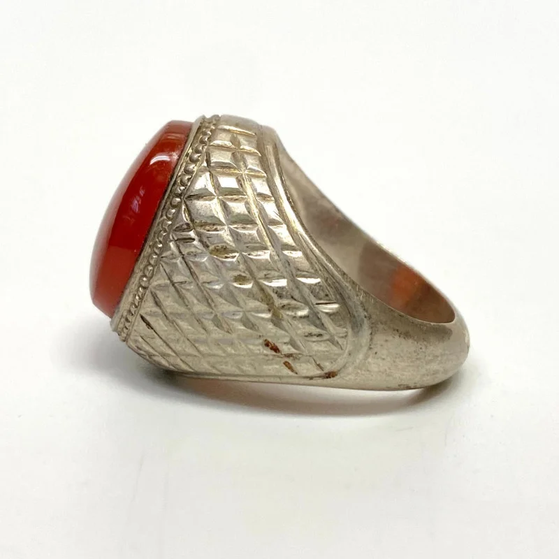 Agate Stone Sliver Ring - 9.5