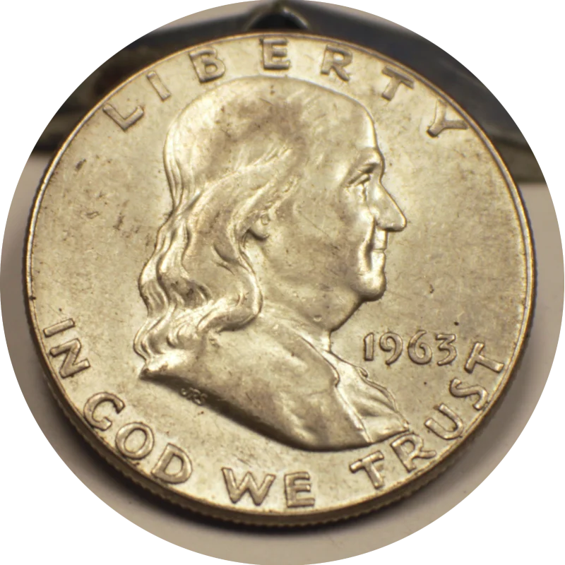 1963  Franklin Half Silver Dollar Coin #009