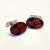 Sterling Silver Red Blue Enamel Cufflinks