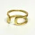 Yellow Gold Plated Double Band Cubic Zirconia .925 Silver Ring Sizes 8