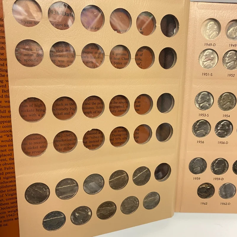 Dansco Album 7113 Jefferson Nickels 1938-1976 Coin Collectors, 158 coins