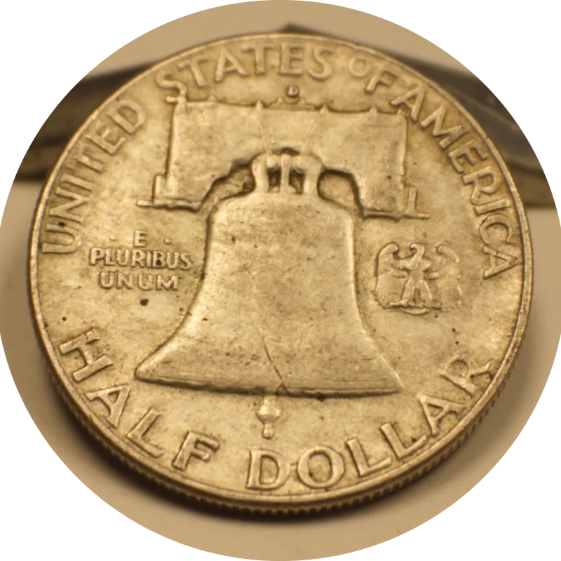 1961 D Franklin Half Silver Dollar Coin #006