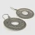 925 Sterling Silver PTI India Dangle Earrings Open-Circle Mandala Style