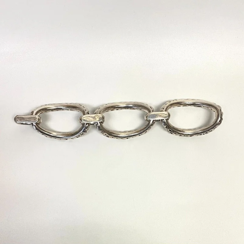Charles Krypell 14K/925 White Gold + Colored Diamond 3.40 ct Link Bracelet