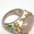 Beautiful David Sigal Sterling Silver 925 Rose Quartz Enamel Ring Size 7