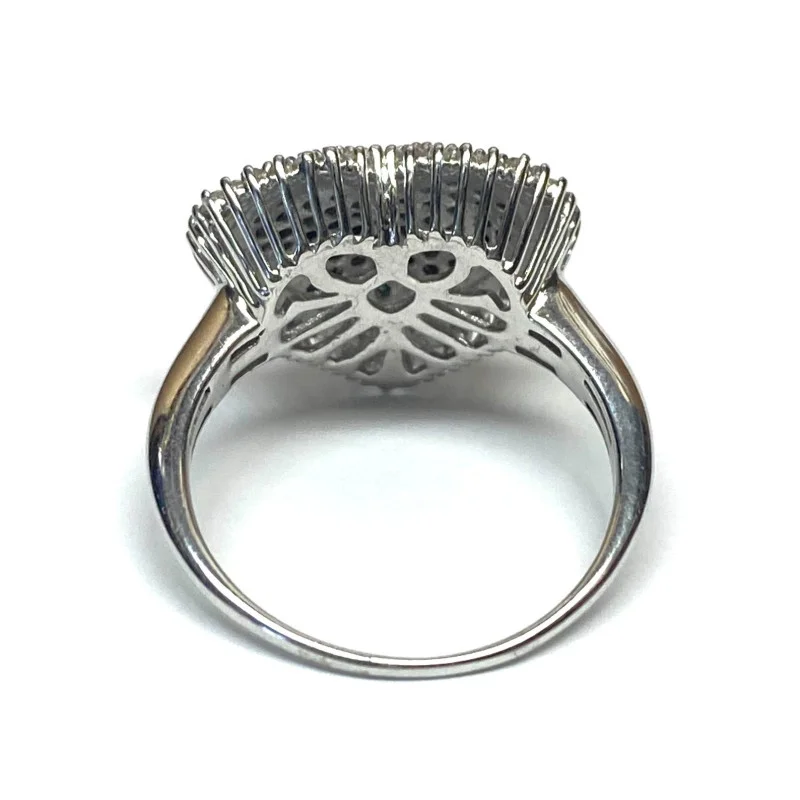 RING DIAMOND 1.5 ct Sterling Silver Size 10.25