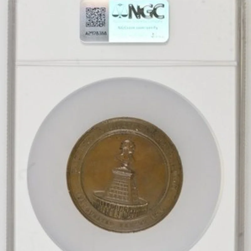 1860 George Washington Mint Cabinet Medal J-MT-23 60mm NGC UNC Details