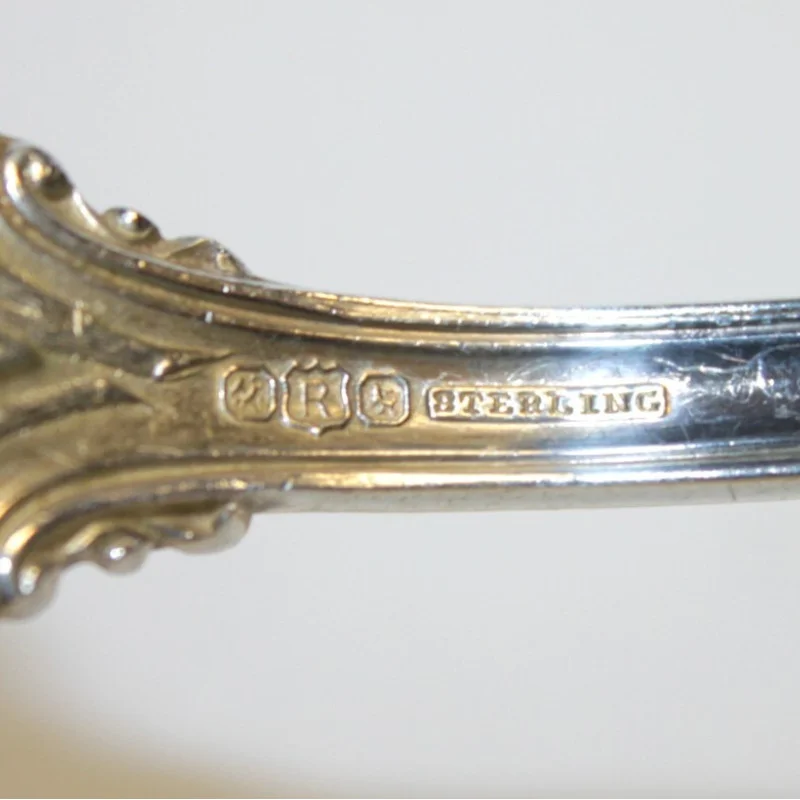 Antique R, Sterling Silver Serving Whiting Baroque Spoon