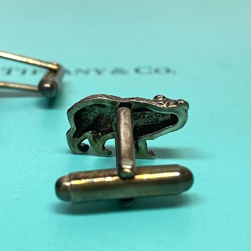 Tiffany & Co. Sterling Silver Bull Bear Cufflinks