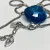 Swarovski Crystal Necklace Blue Scallop Clam Shell Pendant 17"