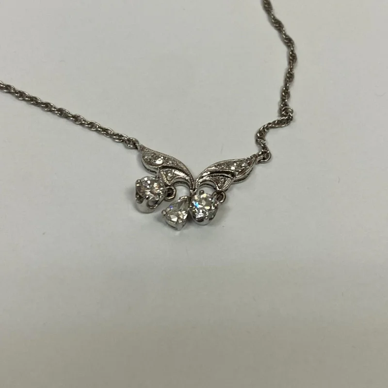 Diamond Pendant With A Neck Chain. Mounting is Made of 14 Kt Gold