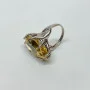 Yellow Citrine Rhodium Over 925 Silver Ring