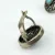 Vintage Openwork Silver Round Earrings with Turquoise