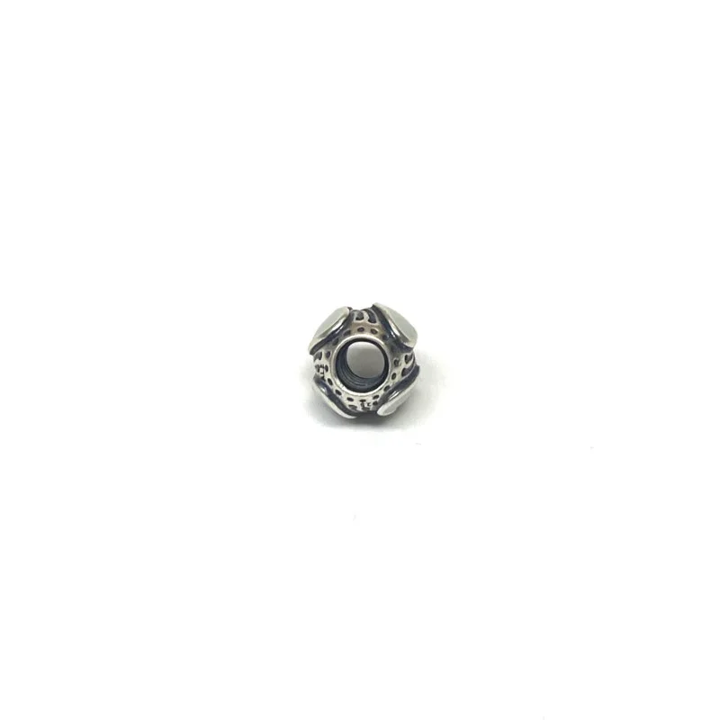 Pandora Silver Enamel Light Grey Hearts Bead 790591
