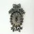 Vintage 925 Sterling Silver Marcasite & Garnet Convertible Pendant Brooch