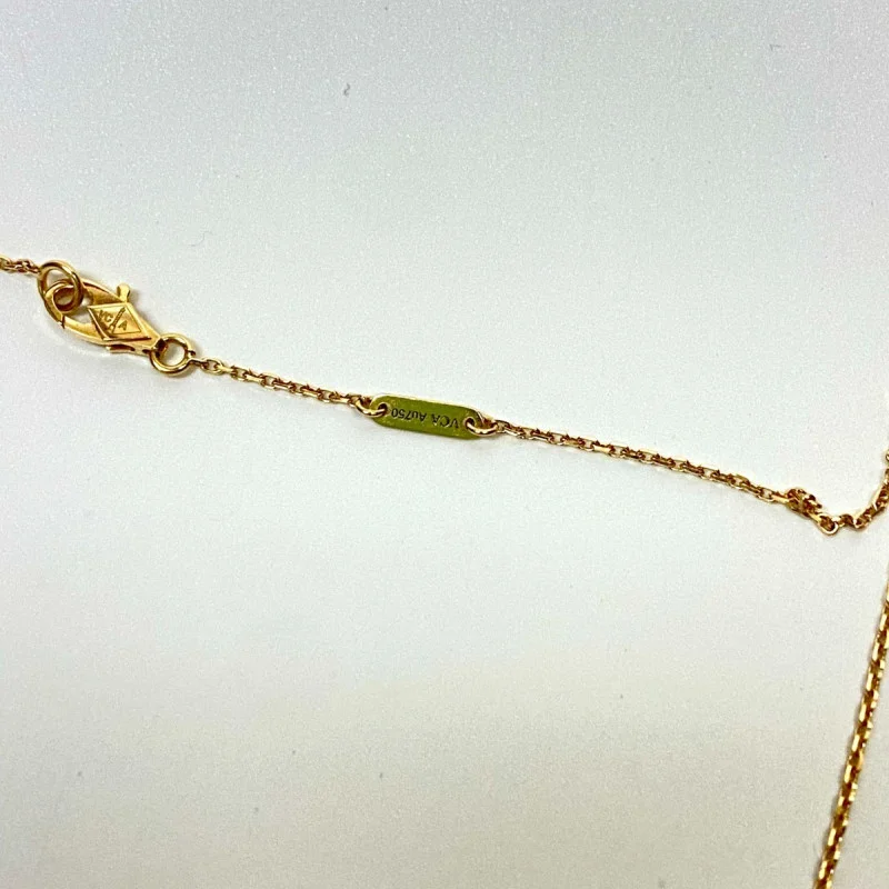Van Cleef & Arpels Sweet Alhambra Necklace 18k Yellow Gold Mother of Pearl