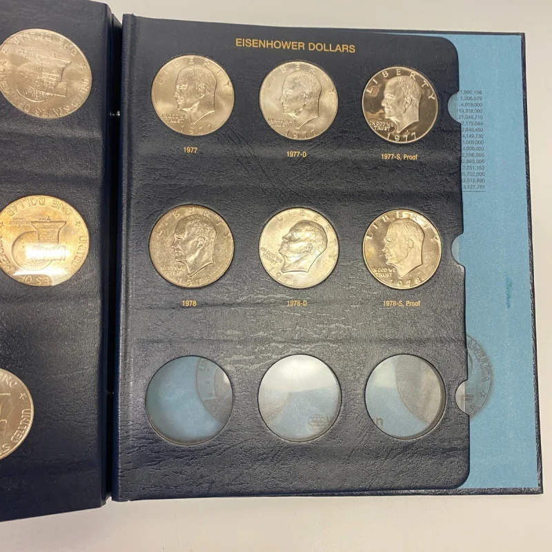 Whitman Album #9131 Eisenhower Dollar 32 Coins 1971 -1978 PDS