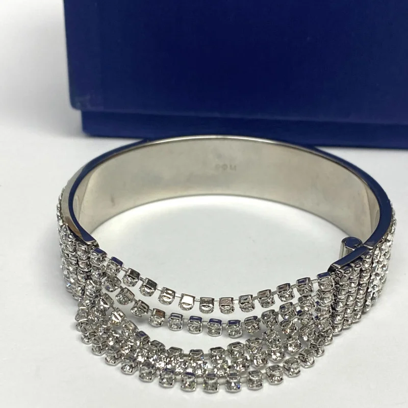 SWAROVSKI Ladies Fit White Stainless Steel Bangle