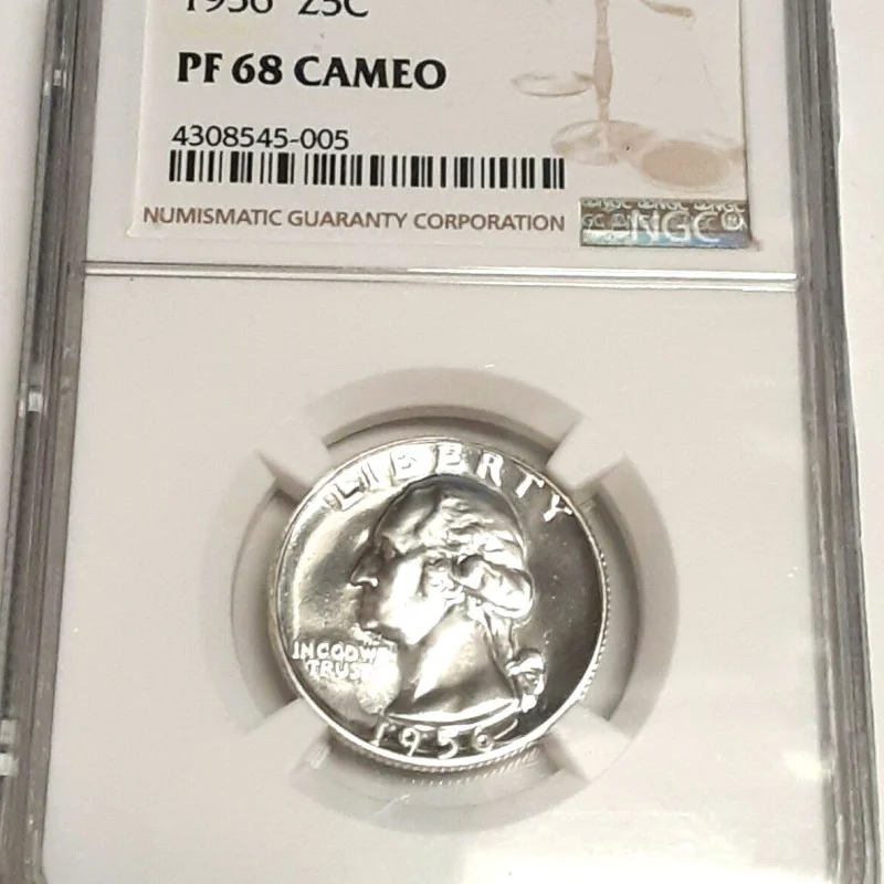 NGC 1956 George Washington 25c PF 68 CAMEO Mint Coin