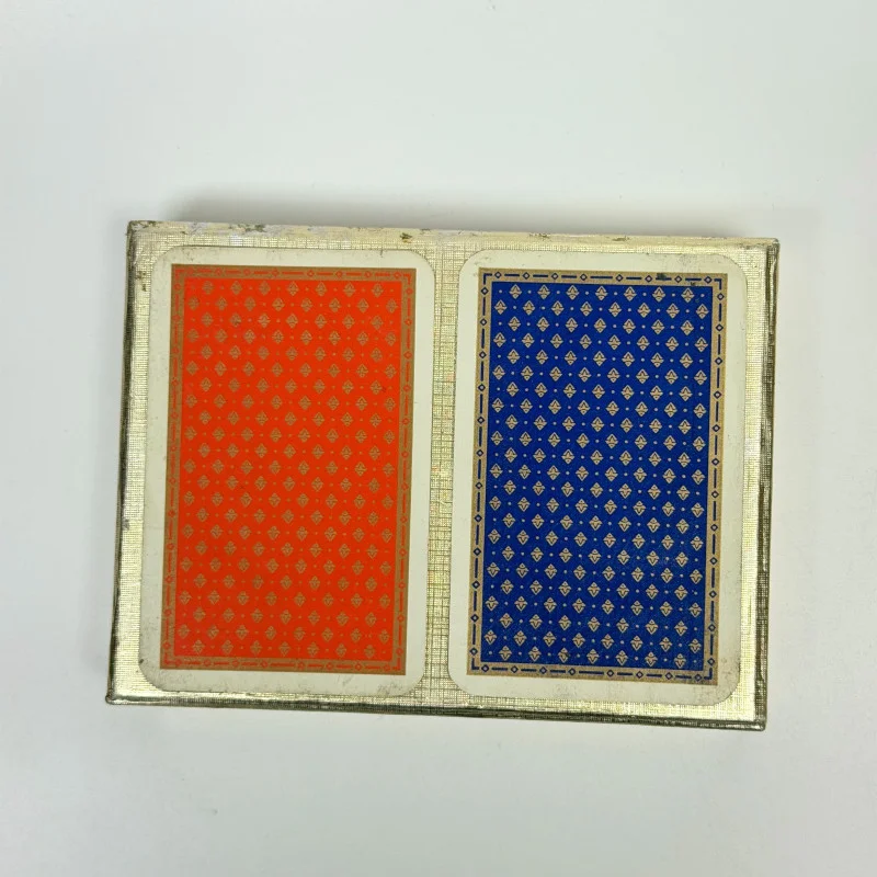 1970s Altenburg-Stralsunder 2 Deck Playing Cards West Germany with Gold Pattern