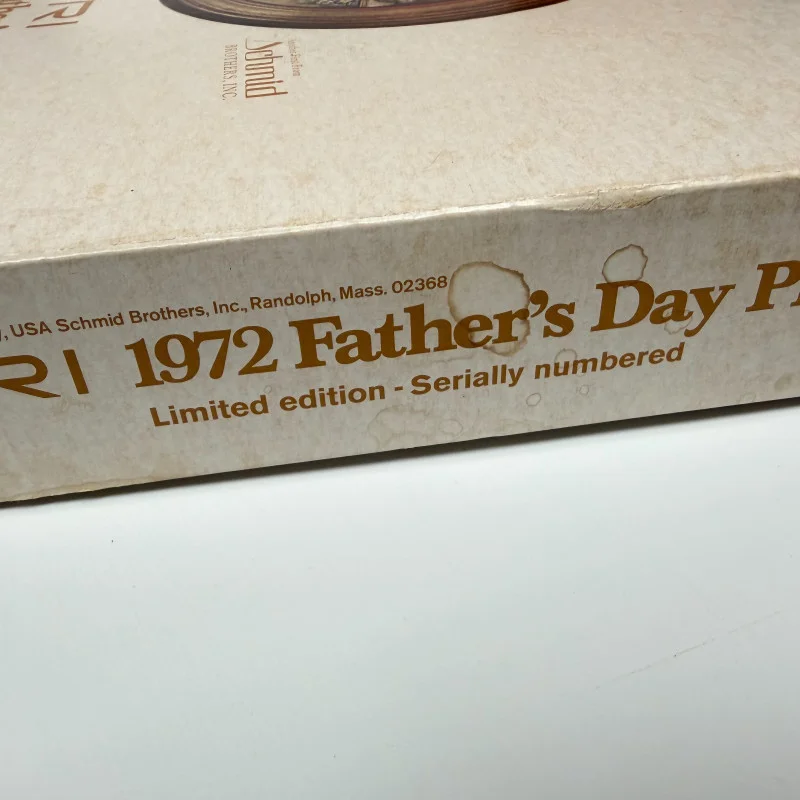 Happy Father's Day ANRI Father's Day Wood Carved Plaque-1972 Limited-1276 in Box