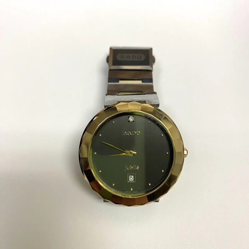 Rado Jubile Gold Plated Bezel Hi Tech Ceramic Scratch Proof Water Sealed Watch