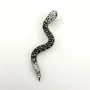 Vintage Sterling Silver Snake Pendant with Swarovski Crystals - JCM 925 Thailand