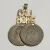 Unqiue 14K Call Home Words ON Two Ten Cents Coins  Head Pendent