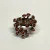 Vintage Designed Coral Stones & Diamond  Sterling Silver 925   Woman Ring Size 7