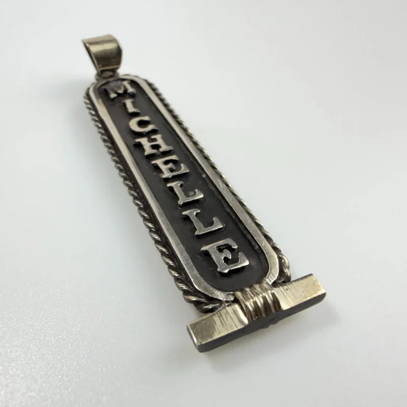 Egyptian Hieroglyphic Elegant Sterling Silver CARTOUCH personalize MICHELLE