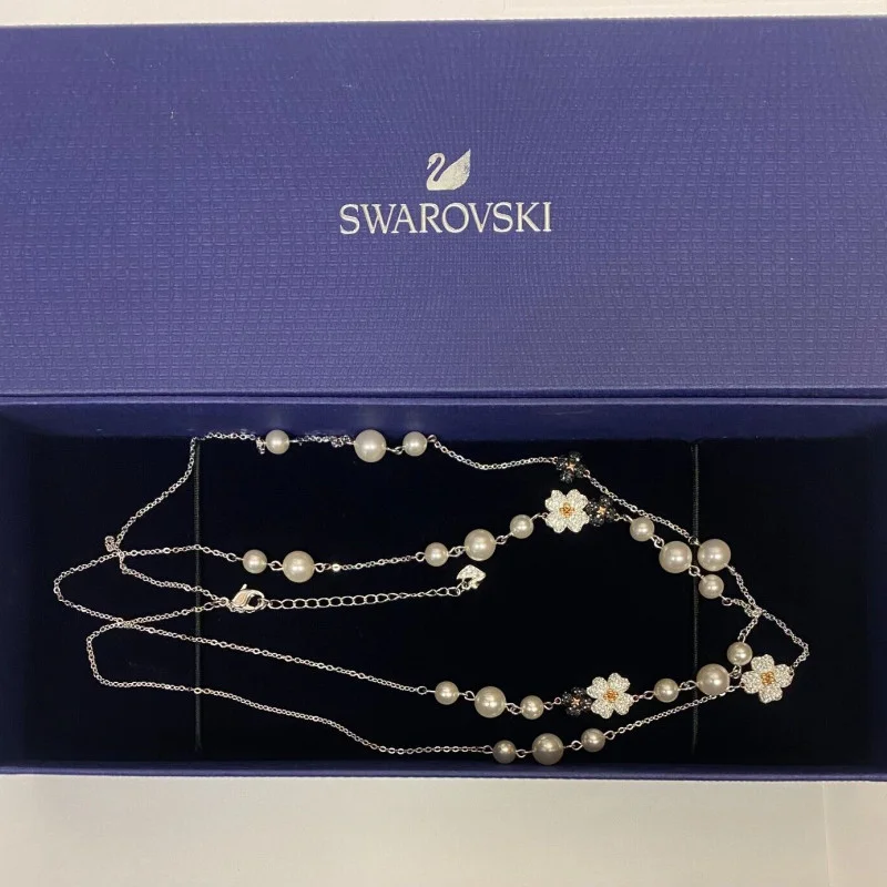 Swarovski Crystal long Necklace 42in Long