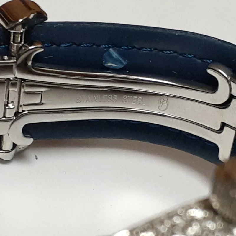 Unisex Diamond Jacob & Co Blue Leather Band Five Time Zone Quasar.