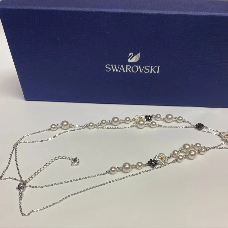 Swarovski Crystal long Necklace 42in Long
