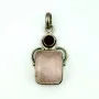 Vintage Handmade 925 Silver Pendant with Pink Spinel & Red Garnet