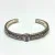 Lyric Sterling Silver 925 & 18k Gold Cuff Bracelet with Purple Stones, 6in 