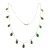 Handmade Sterling Silver 925 Teardrops Chrome Diopside Pendant necklace 17.5”