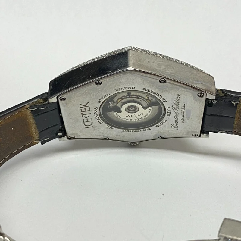Ice Tek 9.5 ct Diamond AVI & CO Swiss Made Automatic White Face Watch
