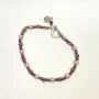 ML Sterling Silver 925 Pink Faceted Glass Stylish bead Bracelet