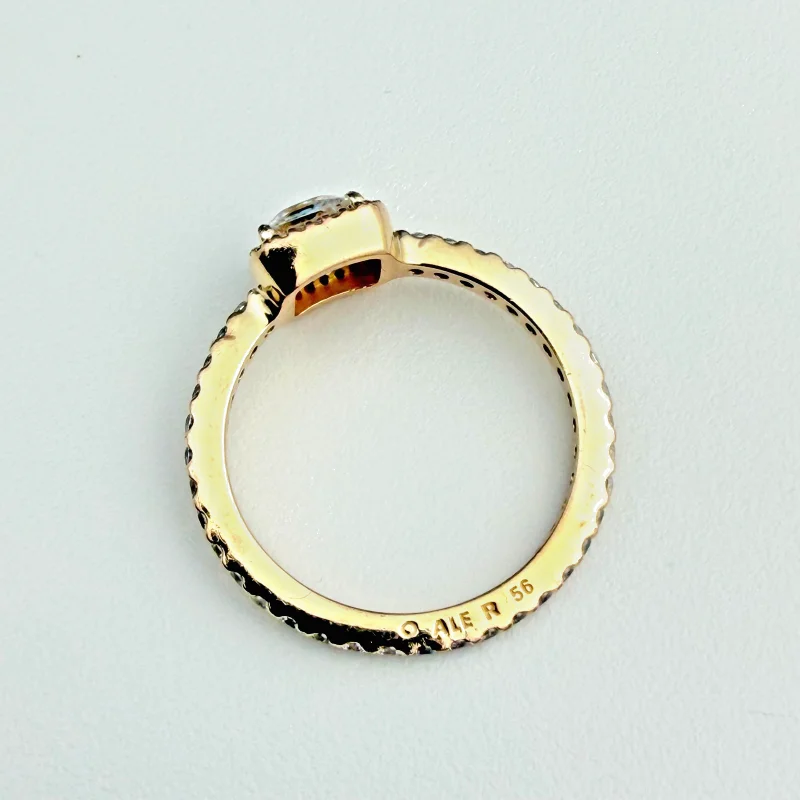 Pandora Timeless Elegance Square Sparkle Halo Ring Gold Plated Clear Stone CZ
