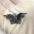 Vintage 800 Silver and Enamel Butterfly Pin