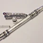 Vintage Silver Gold Plated Gem Stone Pen !!!!