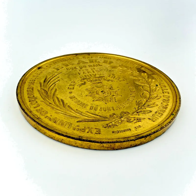 Antique Erard Piano Exhibition Medal Gilt Bronze 3" 1851-1867