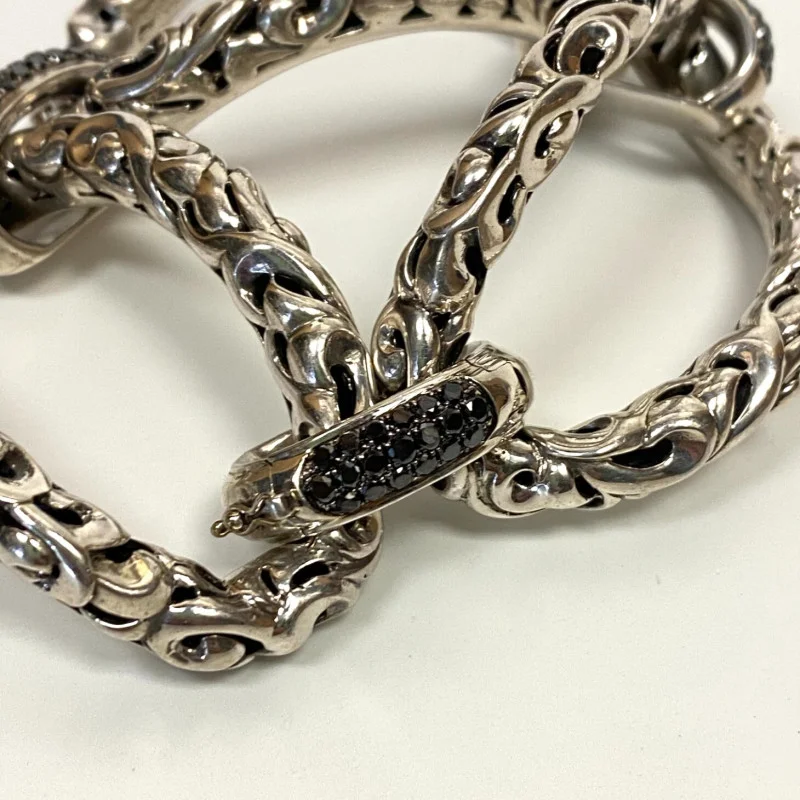 Charles Krypell 14K/925 White Gold + Colored Diamond 3.40 ct Link Bracelet