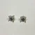Sterling Silver Cross Diamond &  Black Diamond Woman's Earrings