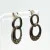 Vintage Sterling Silver Marcasite Interlocking Circle Dangle Earrings
