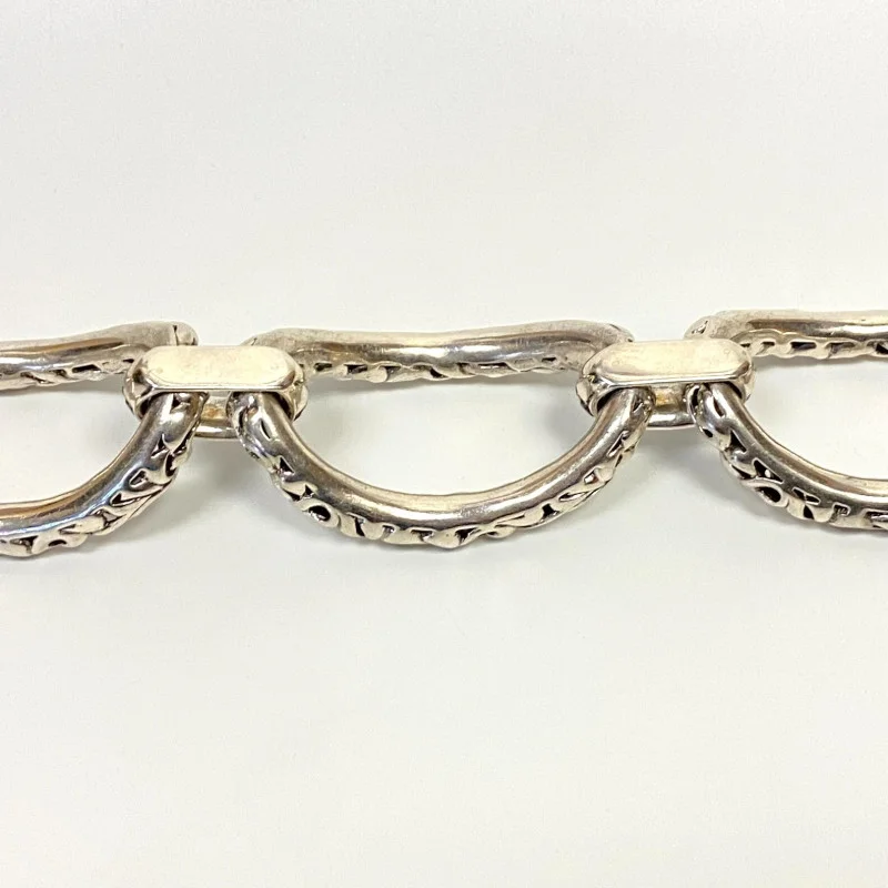Charles Krypell 14K/925 White Gold + Colored Diamond 3.40 ct Link Bracelet