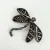 Vintage Sterling Silver Dragonfly Brooch Pin Marcasite 1940's