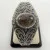 Handmade Sterling Silver 925 Filigree Cuff Bracelet Natural Brown Gemstone