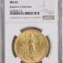  NGC MS 62 1908 No Motto $20 Saint-Gaudens Double Eagle